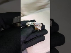 শেষ কাস্টম সলিড 18k সোনার গয়না রিং রিয়েল ডায়মন্ড গয়না উচ্চ ব্র্যান্ড