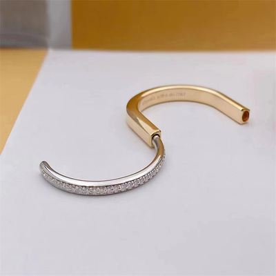 Kuwait Jewelry 18K Gold Diamond Bracelet Custom White Gold Bangle Bracelets