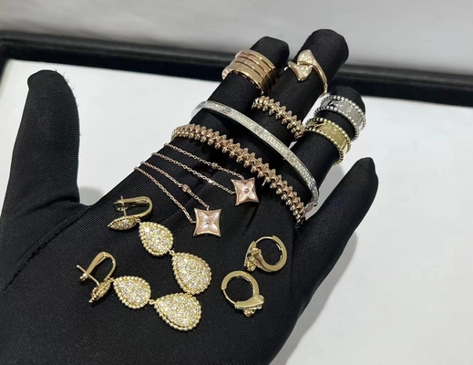 Quality Gold Jewelry Luxury Manufacturer Diamond Ring In White Gold bracelet in white gold brand jewelry