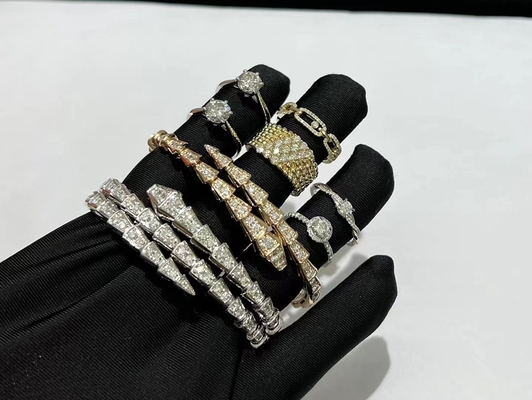Quality Gold Jewelry Luxury Manufacturer Diamond Ring In White Gold bracelet in white gold brand jewelry
