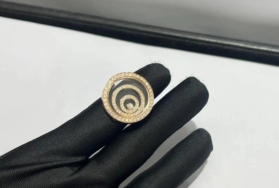 luxury manufacturer Chopard Happy Spirit Custom Jewelry Diamond Gold Ring