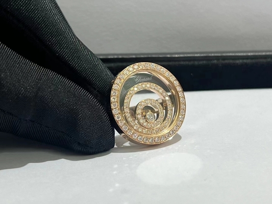 luxury manufacturer Chopard Happy Spirit Custom Jewelry Diamond Gold Ring