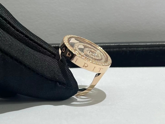 luxury manufacturer Chopard Happy Spirit Custom Jewelry Diamond Gold Ring