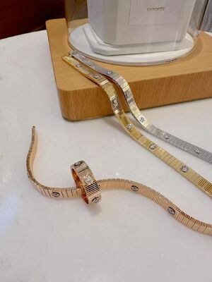 Real 18k Gold Diamonds Jewelry LOVE Unlimited bracelet, flexible, diamonds