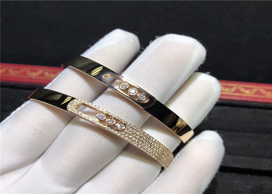 handmade 18K Gold  Move Noa Bangle , Diamond Paved  Move Bracelet