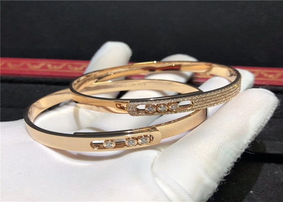 handmade 18K Gold  Move Noa Bangle , Diamond Paved  Move Bracelet