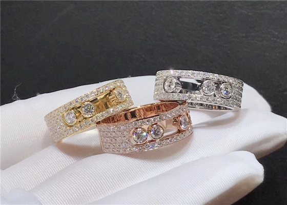 Fully Handcrafted  Jewelry / 18 Carat Yellow Gold Diamond Band