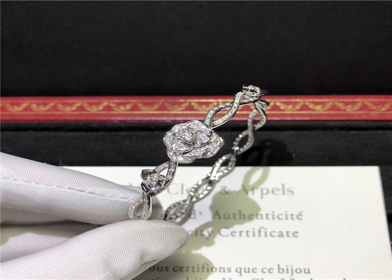 Luxury 18K White Gold Piaget Rose Bracelet With 190 Brilliant Cut Diamonds 1.32ct