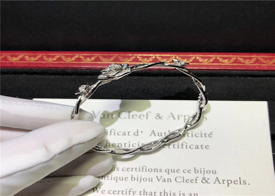 Luxury 18K White Gold Piaget Rose Bracelet With 190 Brilliant Cut Diamonds 1.32ct