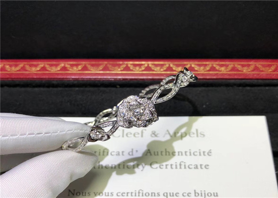 Luxury 18K White Gold Piaget Rose Bracelet With 190 Brilliant Cut Diamonds 1.32ct