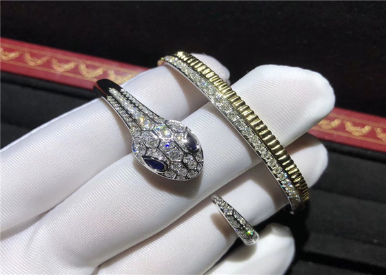 Unique 18K White Gold Diamond Bracelet , High End Personalized Jewelry