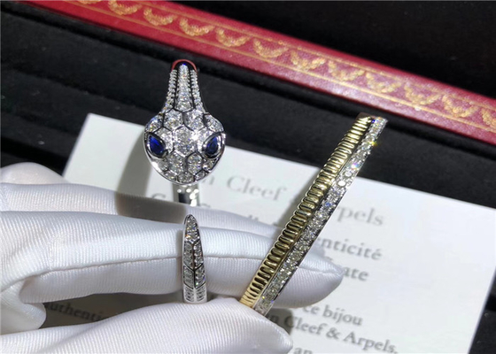 Unique 18K White Gold Diamond Bracelet , High End Personalized Jewelry