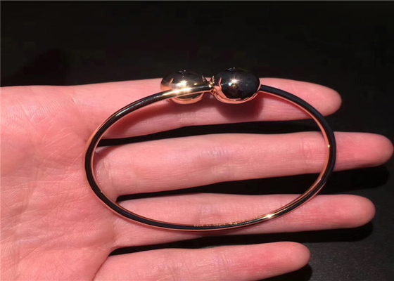 simple design 18K Rose Gold Tiffany Hardwear Ball Bracelet Comfortable Wearing For Girls