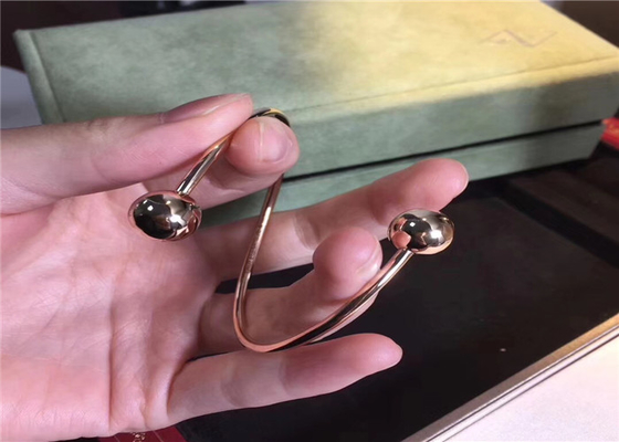 simple design 18K Rose Gold Tiffany Hardwear Ball Bracelet Comfortable Wearing For Girls
