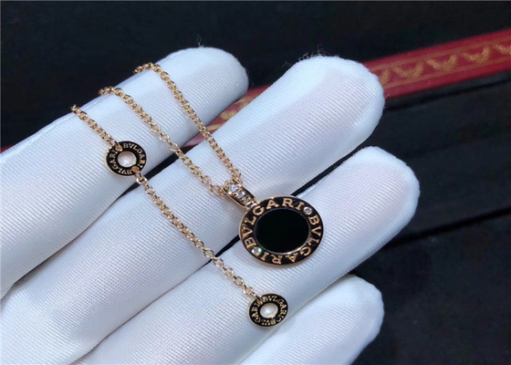  18K Gold Diamond Necklace Simple Design For Girlfriend / Wife