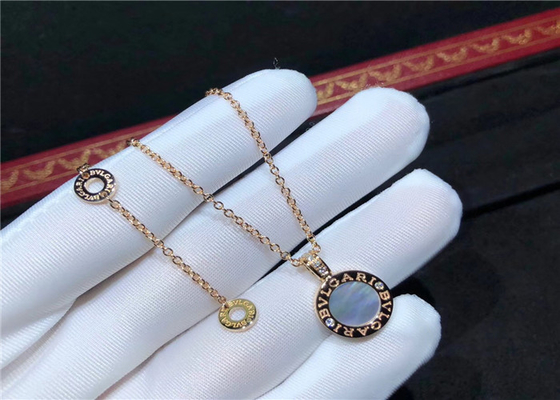  18K Gold Diamond Necklace Simple Design For Girlfriend / Wife