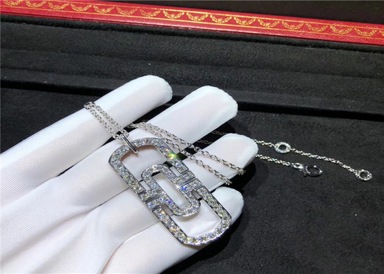 Openwork 18K Gold  Parentesi Necklace With 63 Round Diamonds