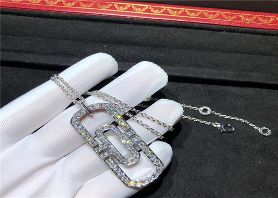 Openwork 18K Gold  Parentesi Necklace With 63 Round Diamonds