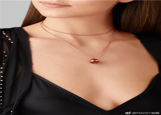 Inspired Piaget Possession 18K Gold Diamond Necklace / Pendant For Young Girls
