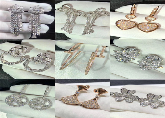 luxury jewelry dubai Handmade Custom 18K Gold Jewelry , Glamorous Gold Diamond Jewellery
