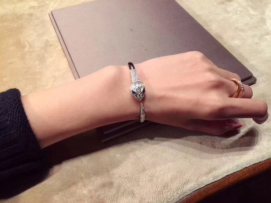  Serpenti Sapphire And Diamond Bracelet In 18K White Gold Br858110