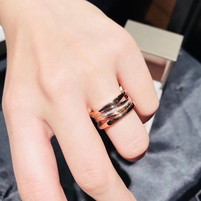 Four Band  B Zero1 / Zaha Hadid Ring Rose Gold For Enterprise Banquet luxury jewelry accessories
