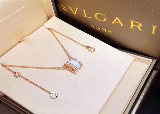 18K Gold  B Zero1 Diamond Necklace For Young Girls / Boys