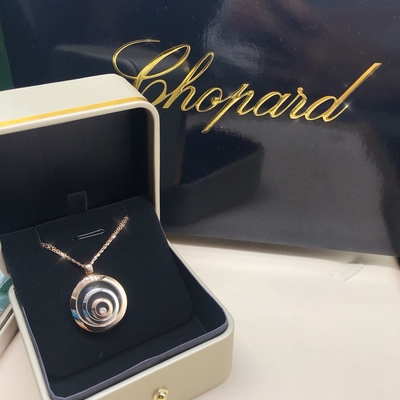 Round SI H Quality 0.1 Carat 60cm18k Rose Gold Pendant
