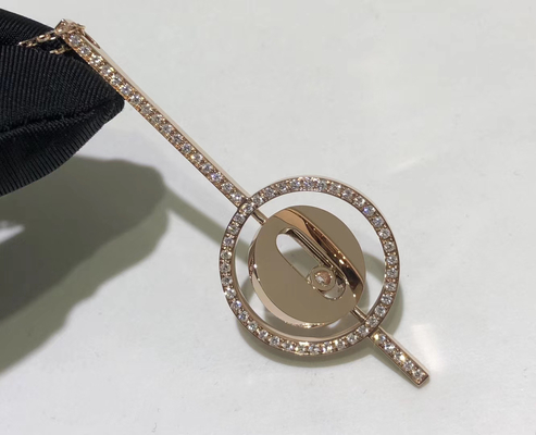 Lucky Move 13.4mm 0.2ct VS Rose Gold Diamond Necklace  jewelry instagram