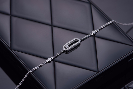 No Gemstone Saddle VVS Diamonds 18k Gold Bracelet