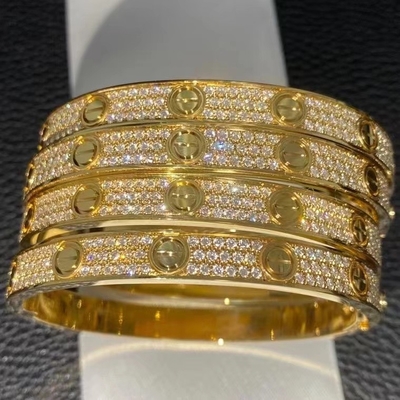 18K Yellow Gold Set Luxury Diamond Jewelry With 2 Carats Diamonds jewelry factory in China
