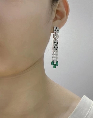 Diamonds 18K Gold Earrings Jewelry PanthèRe De White Gold Emeralds Jade Onyx wholesale boutique jewelry