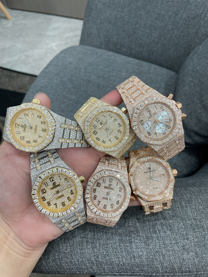 VVS Moissanite Custom Diamond Watch Iced Out Men Numerical Dia