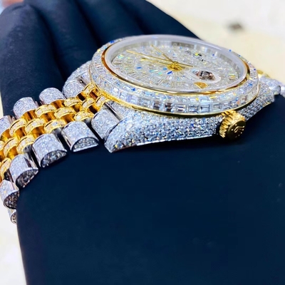 Vvs Moissanite Icebox Diamond Watch Customization Galvanized Steel