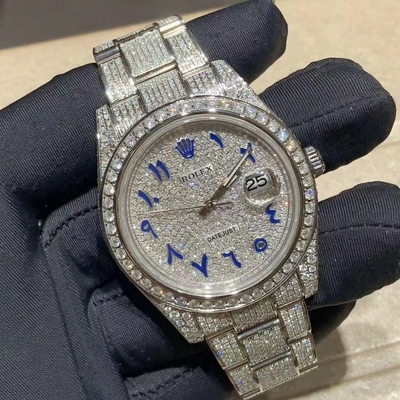 VVS Moissanite Lab Diamonds Watch Men Women Iced Ice Cube