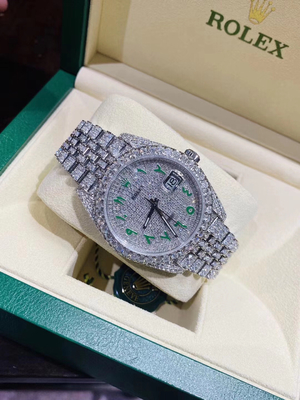 Pre Owned Custom Rolex Watches Icebox Leather World Traveler
