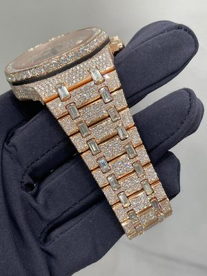 Hip Hop Watches Ice Jewelry Moissanite Vvs Diamond Galvanized Steel