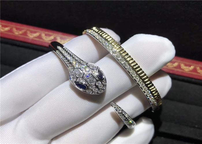 Unique 18K White Gold Diamond Bracelet , High End Personalized Jewelry