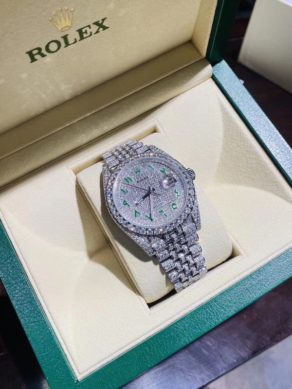 Pre Owned Custom Rolex Watches Icebox Leather World Traveler