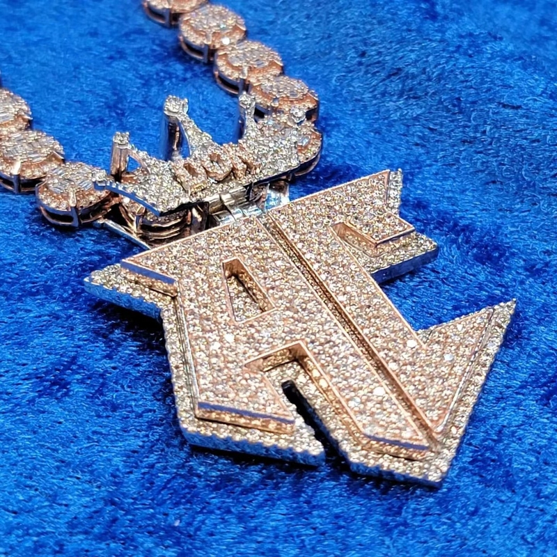 Gold Plated 925 Silver Hip Hop Chains Moissanite Iced Out Neck Chain